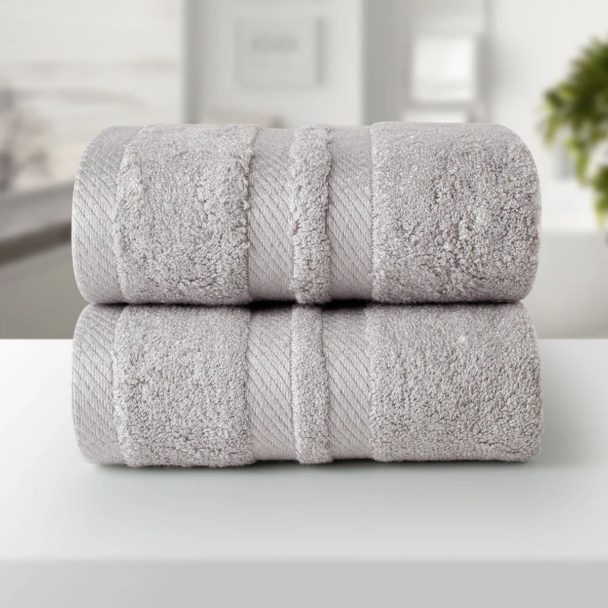 BAMBOO DARK GREY ULTRA ABSORBENT 2PC HAND TOWEL