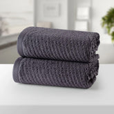 BAMBOO GREY ULTRA ABSORBENT 2PC HAND TOWEL