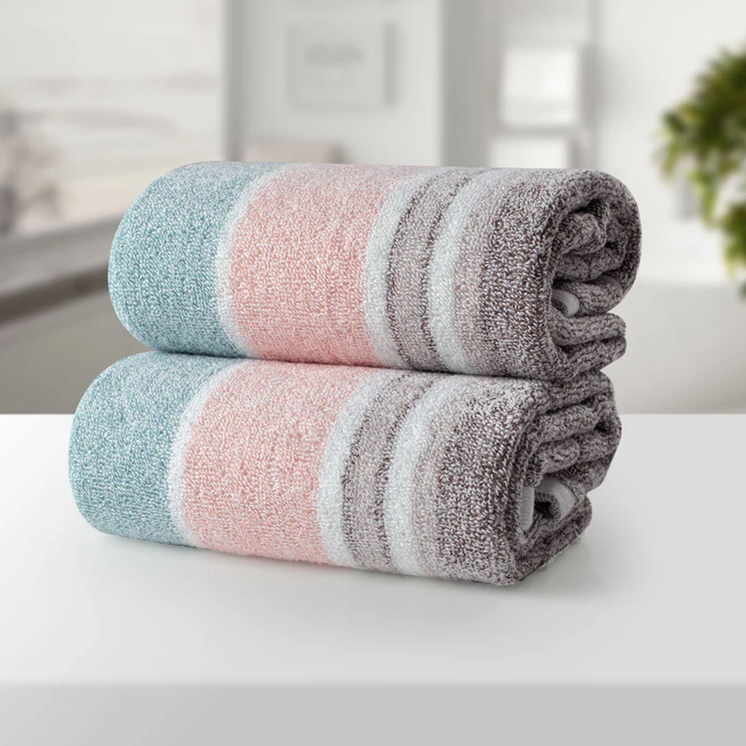 BAMBOO BLUE ULTRA ABSORBENT 2PC HAND TOWEL