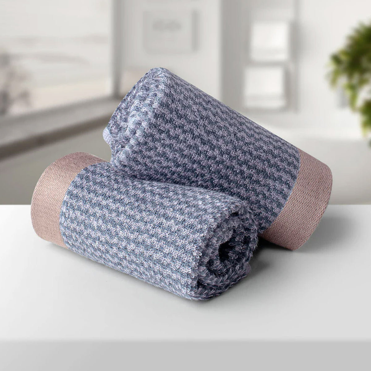 BAMBOO GREY GENTLE QUICK DRYING 2PC FACE TOWEL