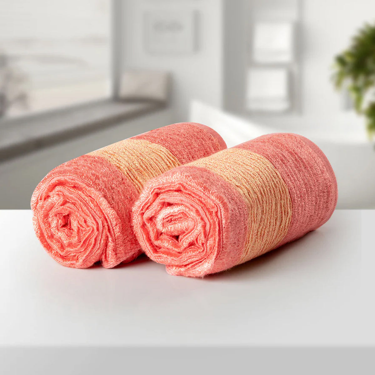 BAMBOO PEACH GENTLE QUICK DRYING 2PC FACE TOWEL