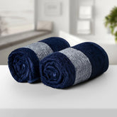 BAMBOO NAVY GENTLE QUICK DRYING 2PC FACE TOWEL