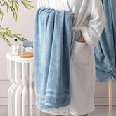 BAMBOO BLUE LIGHTWEIGHT LUXURY BATH TOWEL