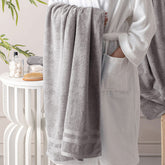 BAMBOO DARK GREY LIGHTWEIGHT LUXURY BATH TOWEL