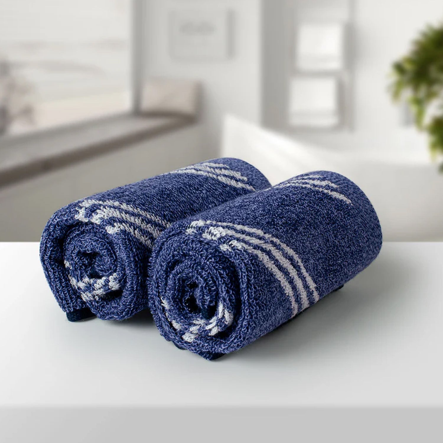 BAMBOO BLUE 100% LUXURY COTTON 2PC FACE TOWEL