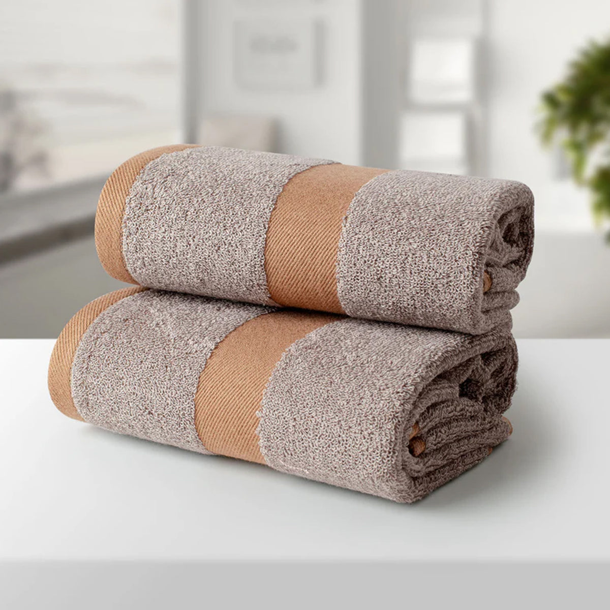 BAMBOO GREY 100% LUXURY COTTON 2PC FACE TOWEL