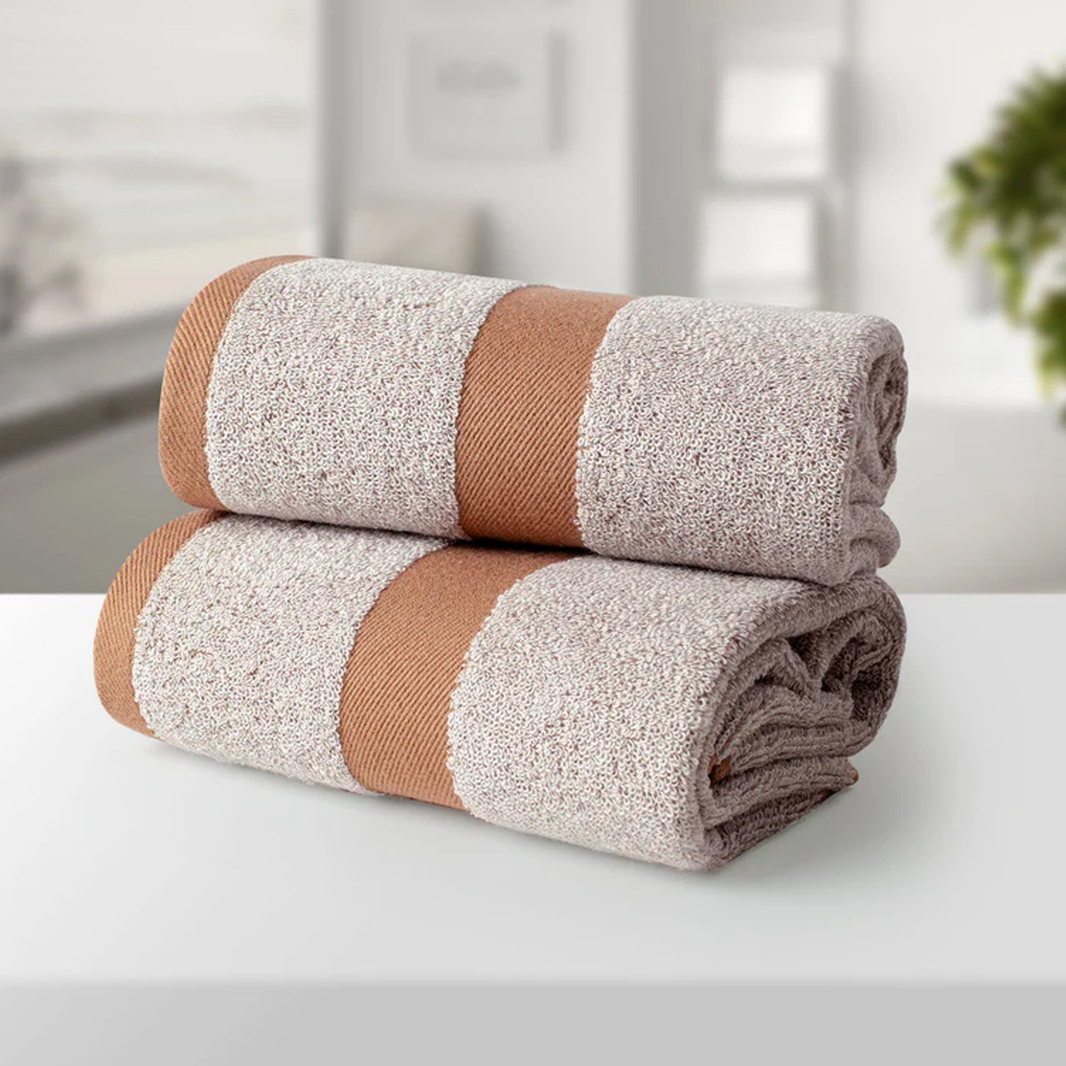 BAMBOO OFFWHITE 100% LUXURY COTTON 2PC FACE TOWEL