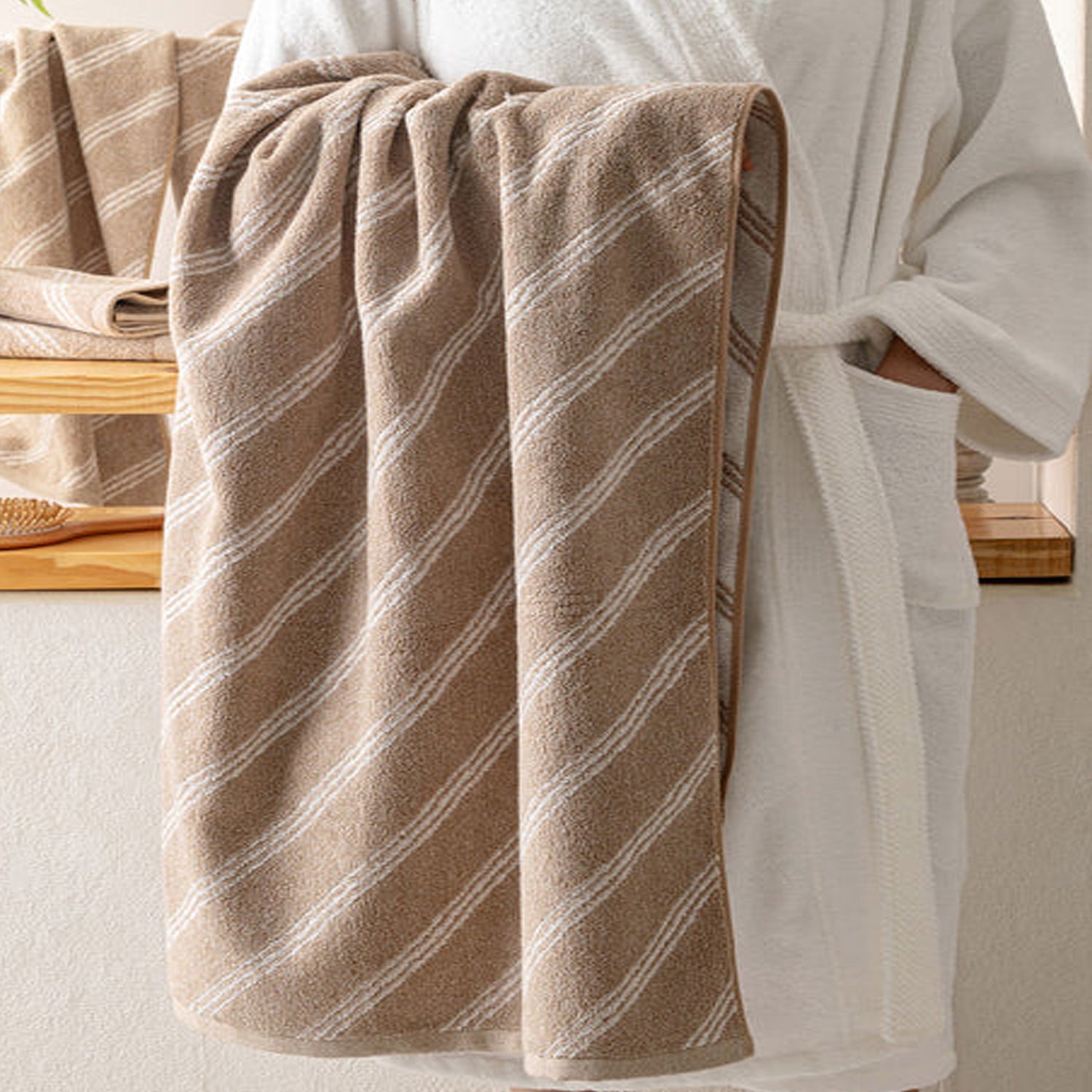 BAMBOO COFFEE 100% LUXURY COTTON BATH TOWEL
