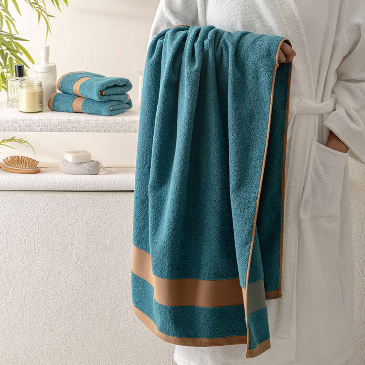BAMBOO BLUE 100% LUXURY COTTON BATH TOWEL