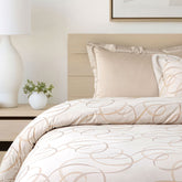 ITALIAN COUTURE BEIGE MODERN DOUBLE BEDSHEET