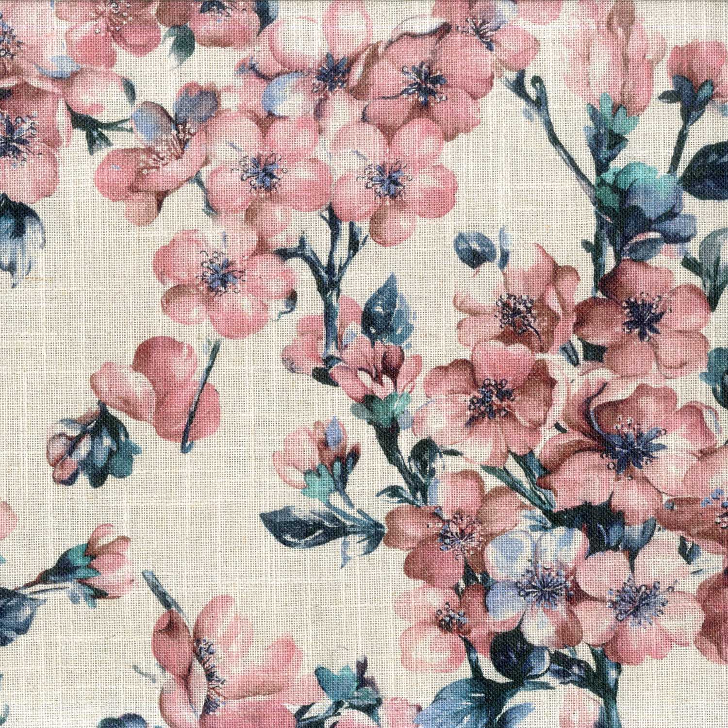 AMORI PINK FLORAL SHEER FABRIC