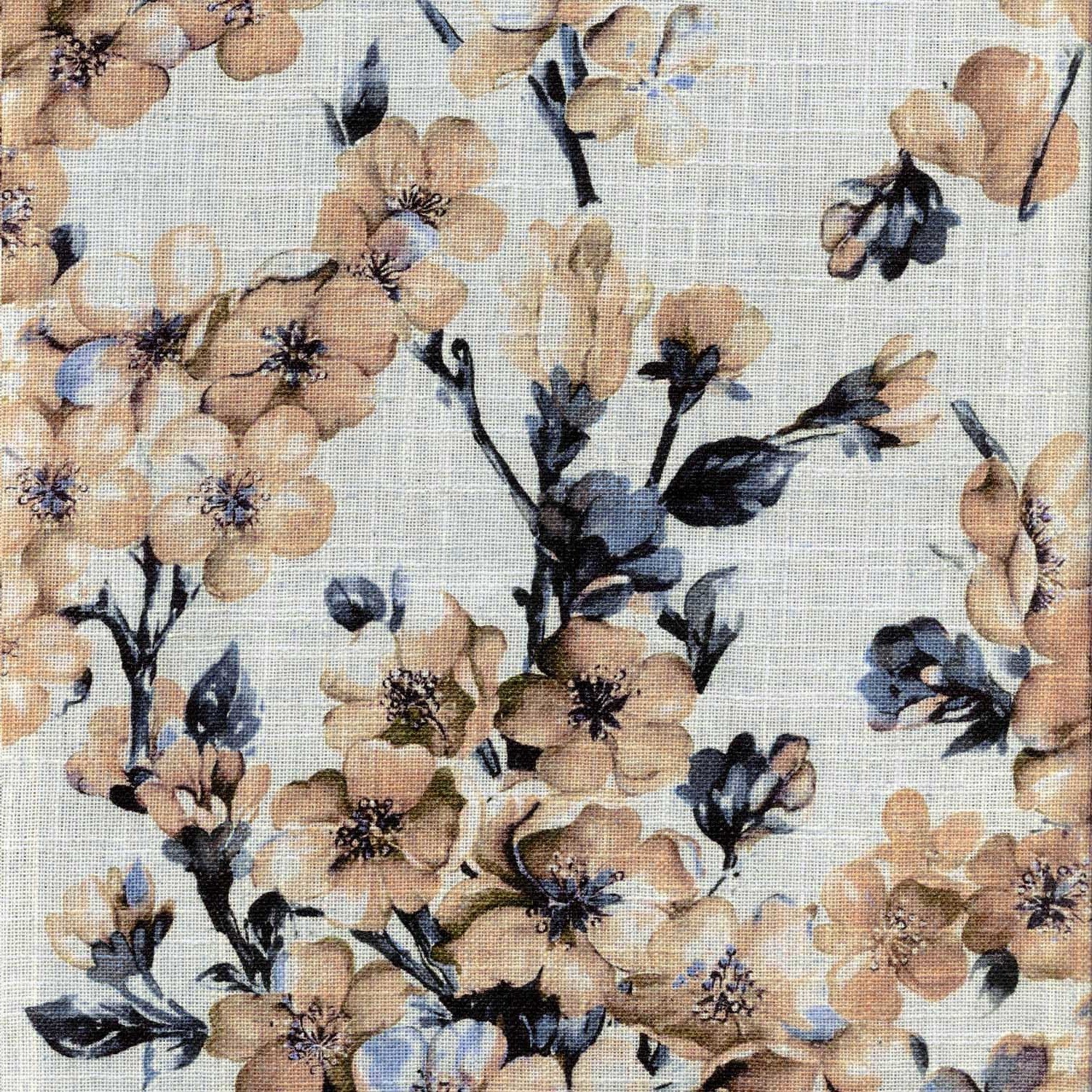 AMORI BROWN FLORAL SHEER FABRIC