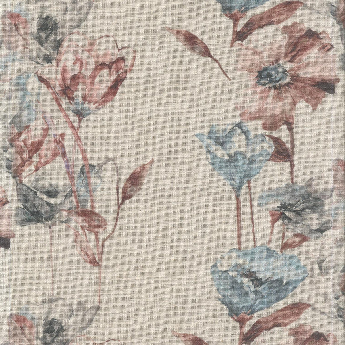 SOLAN RUST FLORAL SHEER FABRIC