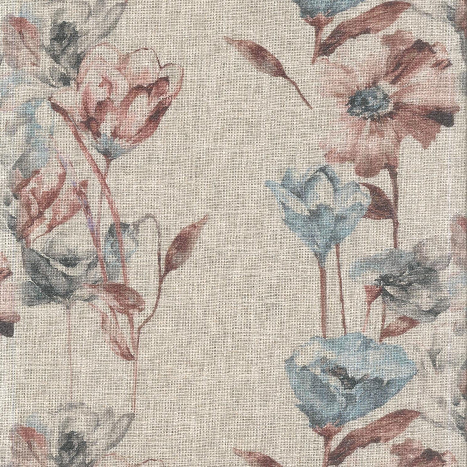 SOLAN RUST FLORAL SHEER FABRIC