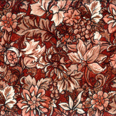 NORTON MAROON FLORAL VELVET SOFA FABRIC
