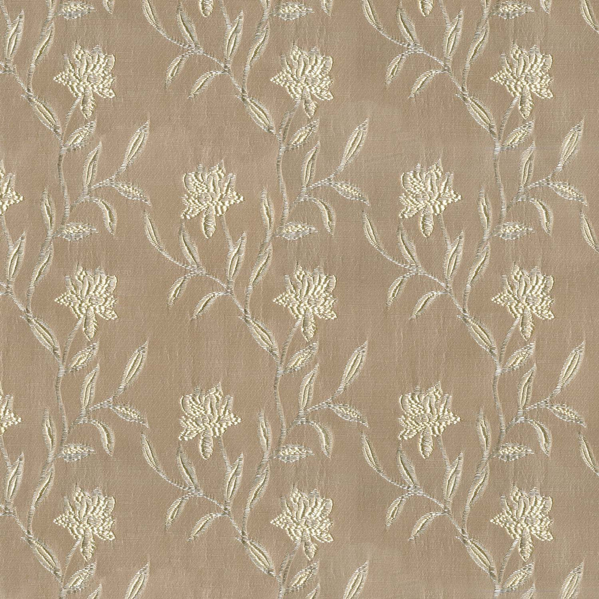 MARS BEIGE FLORAL CURTAIN FABRIC