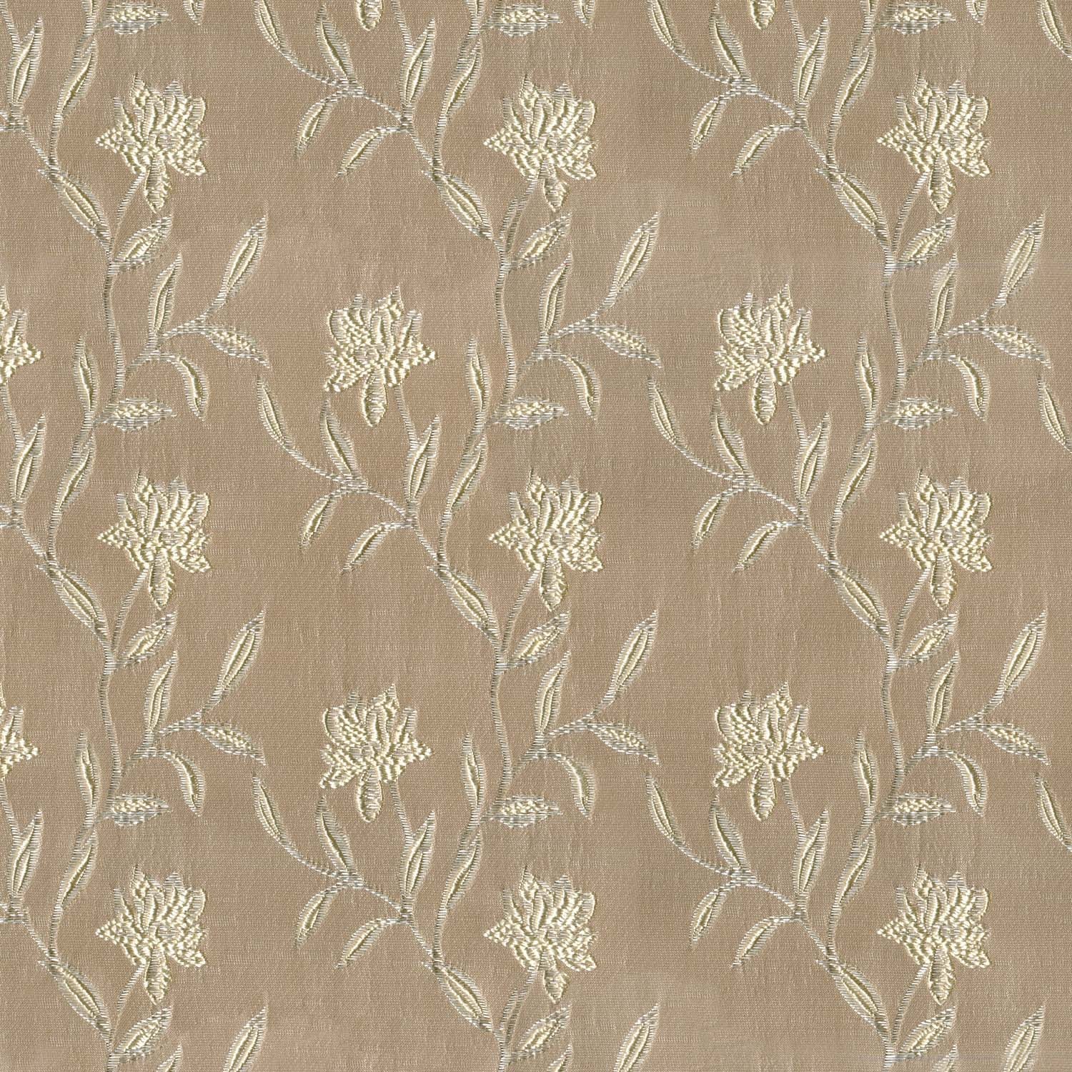 MARS BEIGE FLORAL CURTAIN FABRIC