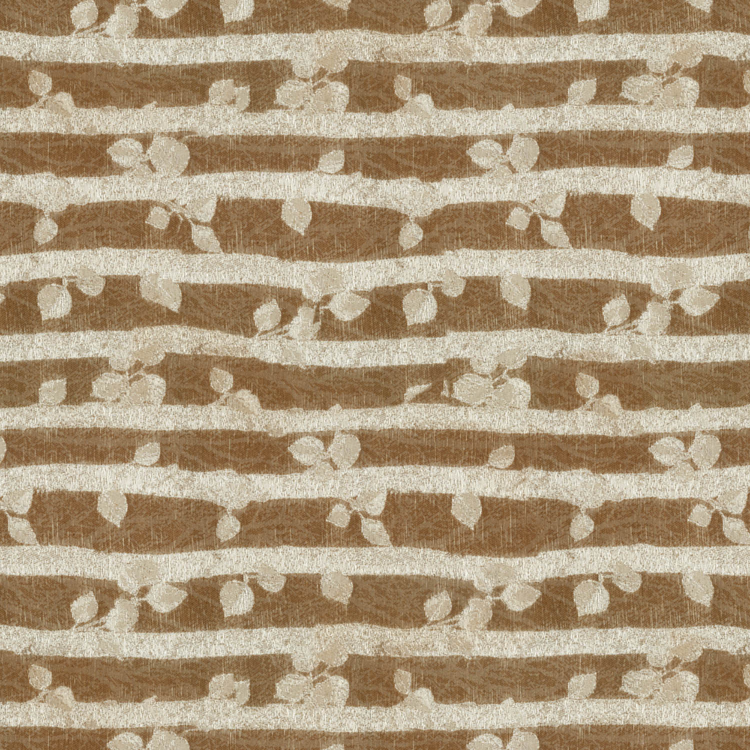 ARABBYA BROWN STRIPED CURTAIN FABRIC