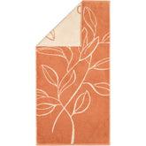 CAWO ORANGE LEAF BATH TOWEL
