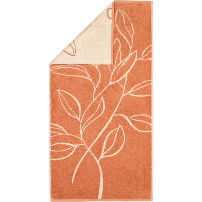 CAWO ORANGE LEAF BATH TOWEL