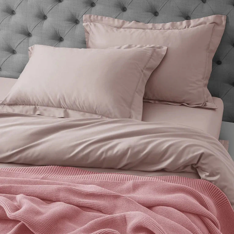 SUPIMA COTTON 900 TC DUSTY PINK PLAIN DOUBLE BEDSHEET
