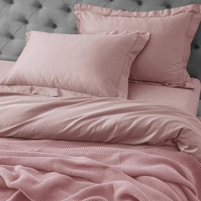 SUPIMA COTTON 900 TC DUSTY ROSE PLAIN DOUBLE BEDSHEET