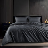 EGYPTION DARK GREY PLAIN DOUBLE BEDSHEET