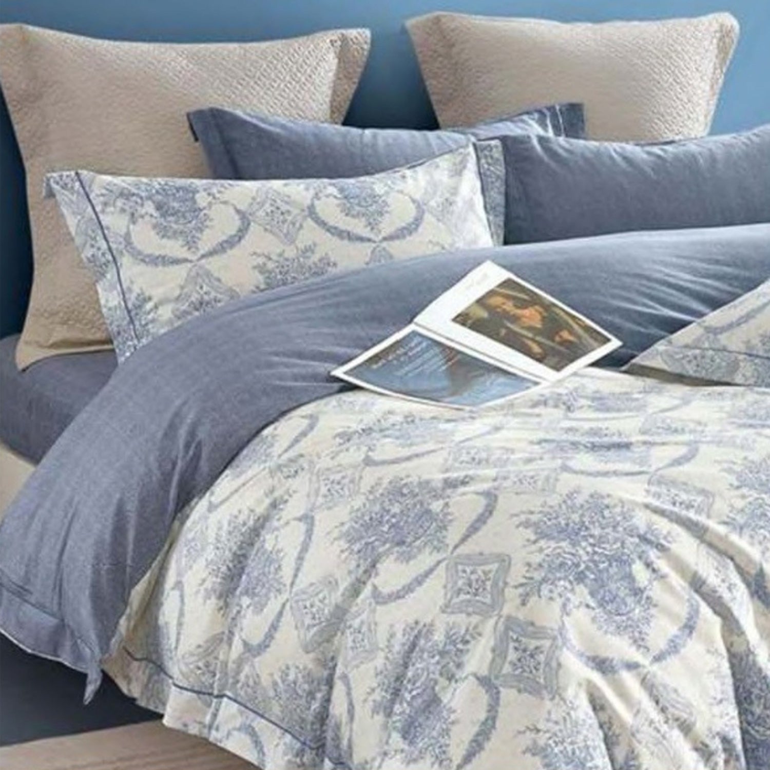 FOUR SEASONS XL DARK GREY MODERN DOUBLE BEDSHEET