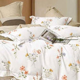 FOUR SEASONS XL WHITE FLORAL DOUBLE BEDSHEET