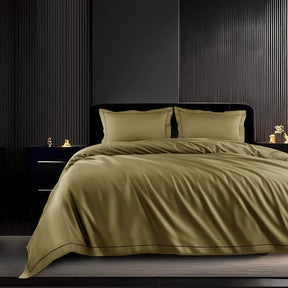 EGYPTION OLIVE PLAIN DOUBLE BEDSHEET