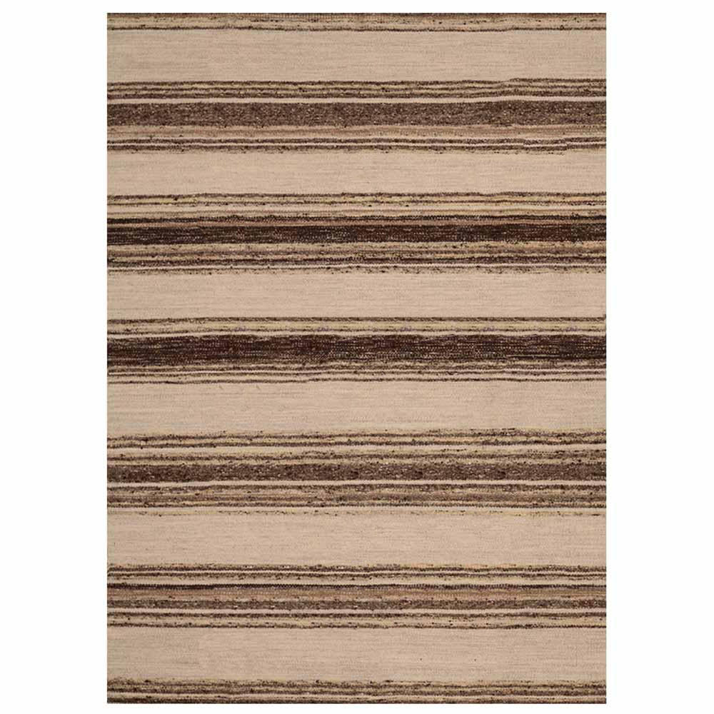 WOOLEN STRIPED NATURAL CARPET