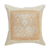 PAISLEY DESIGN POLY SILK LIGHT BEIGE CUSHION COVER