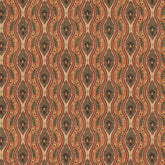 D MULTY ORANGE FLORAL CURTAIN FABRIC