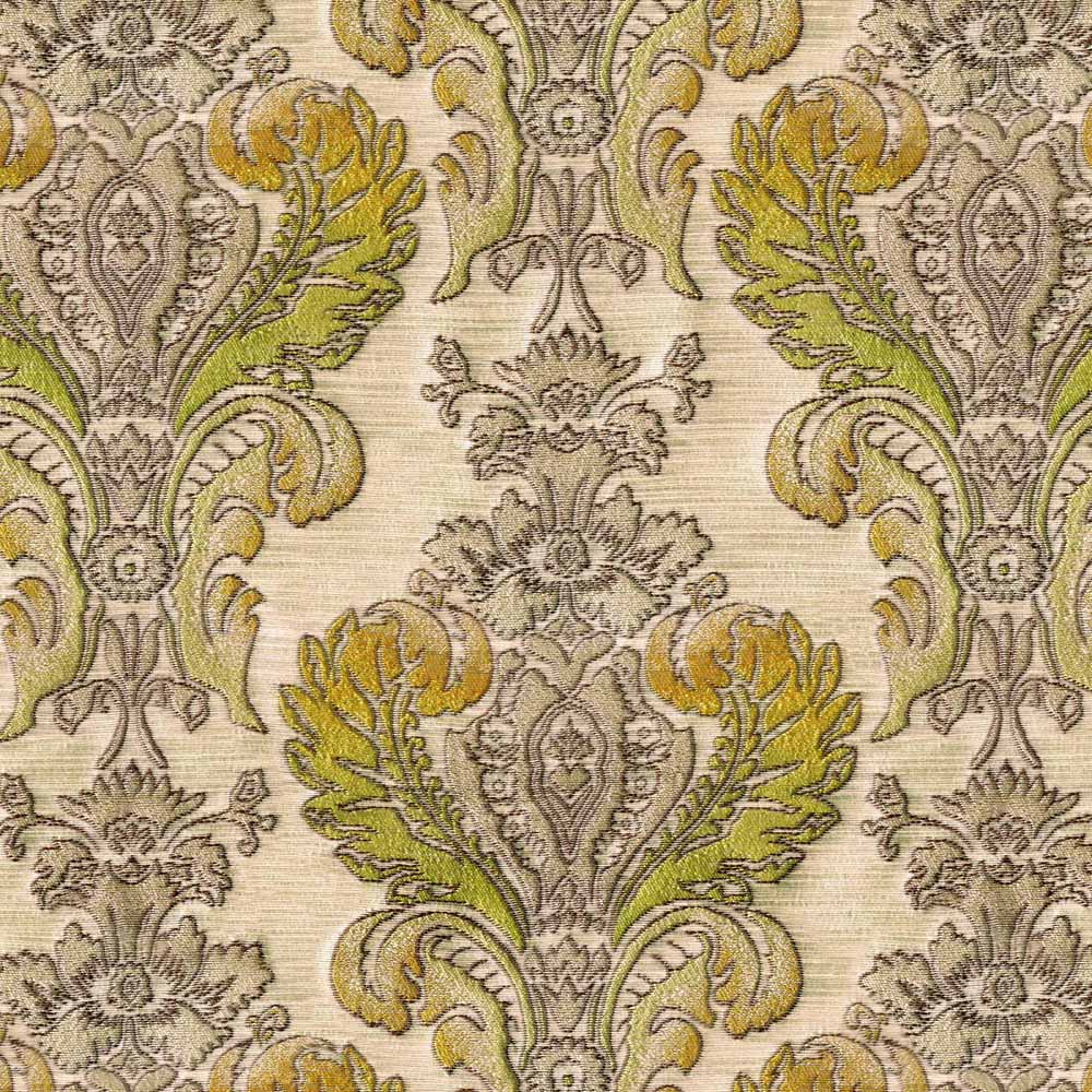 PARIS GREEN FLORAL CURTAIN FABRIC