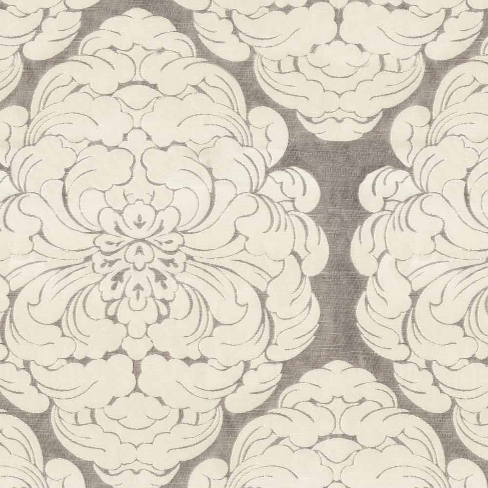 MYRA CREAM FLORAL CURTAIN FABRIC