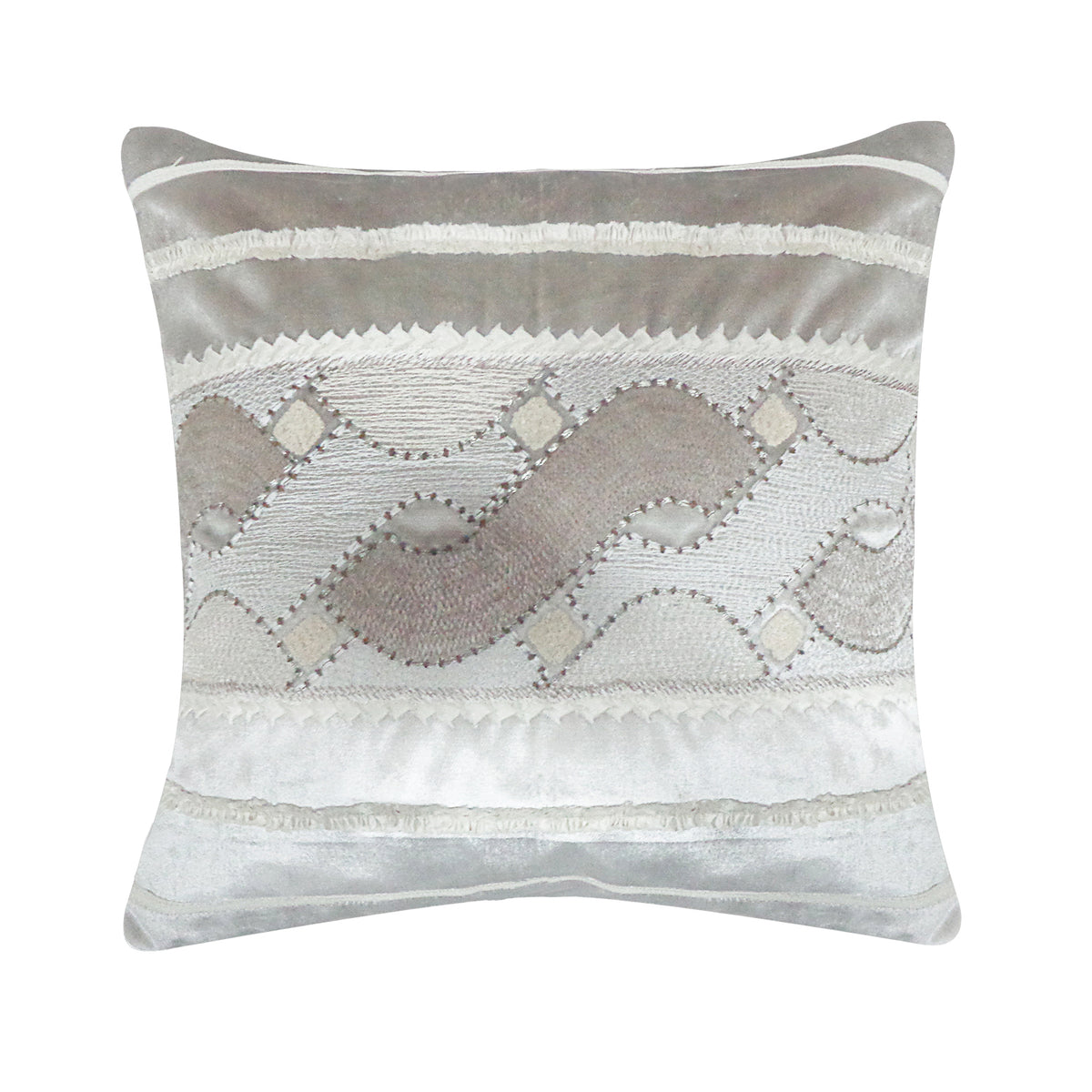 VELVET GREY CUSHION COVER