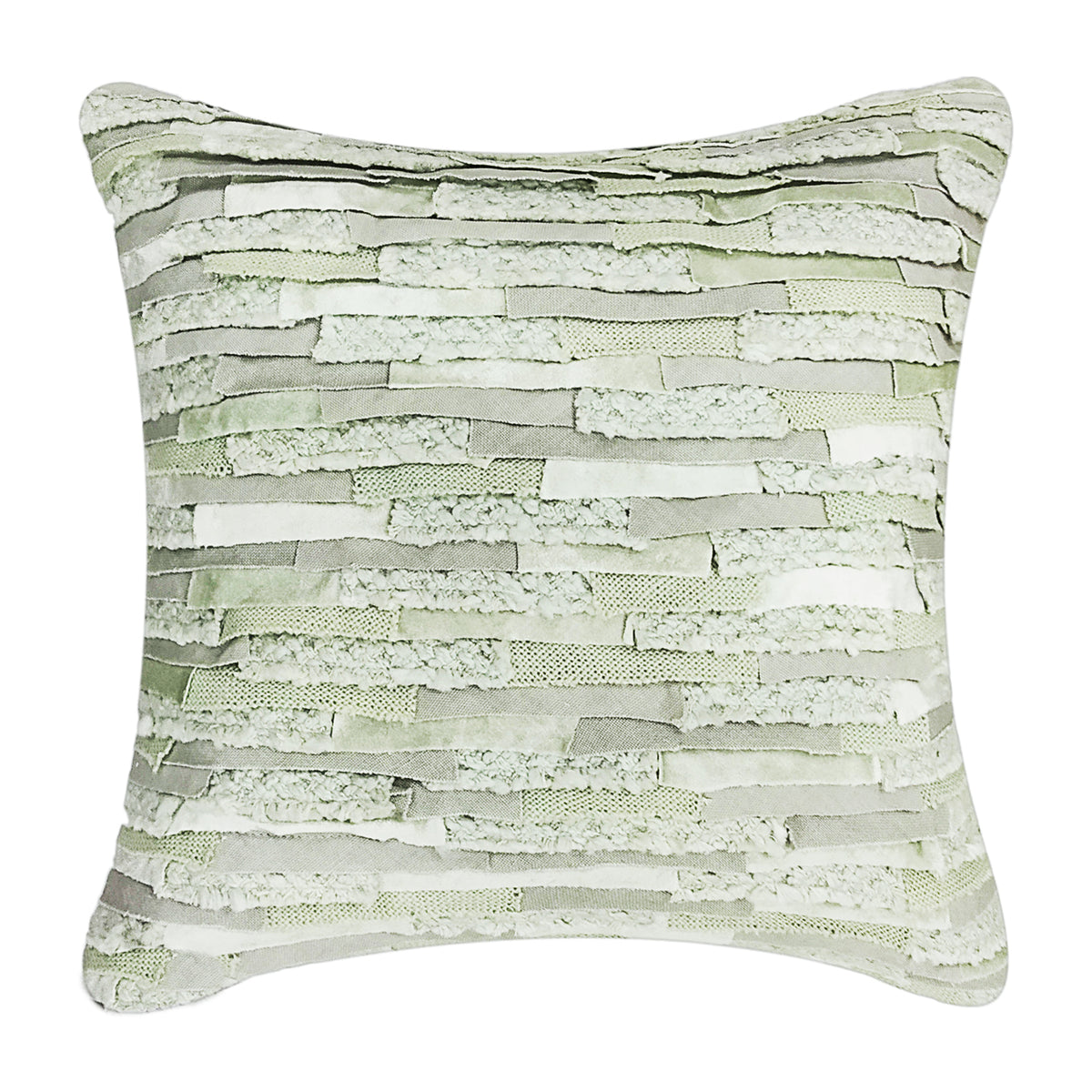 GREEN  COLL. BRICK VELVET CUSHION COVER