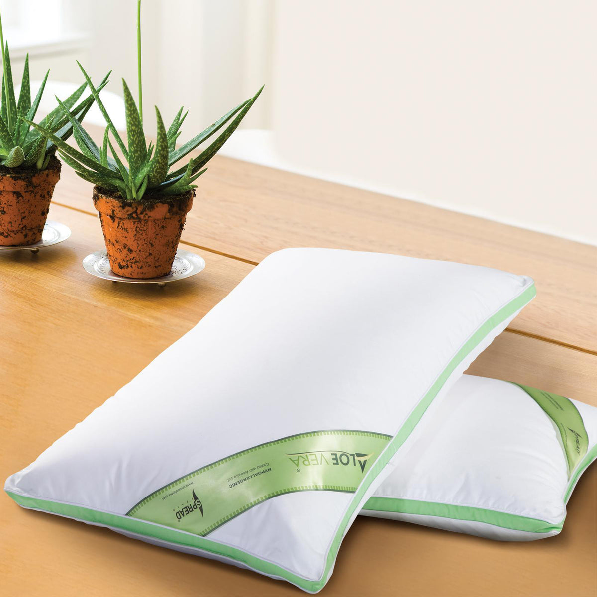 ALOEVERA WHITE MICROFIBER GEL PILLOW