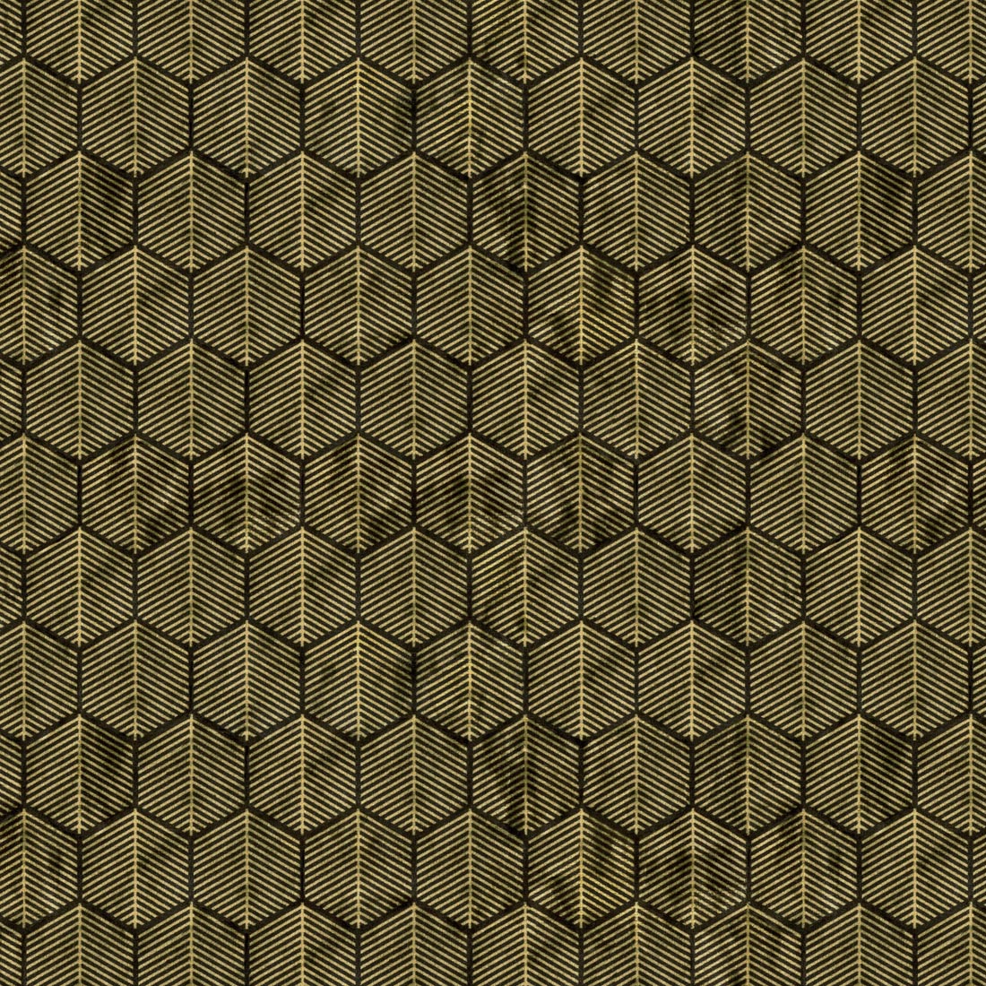 ICE VELVET GEOMATRICAL GREEN & BLACK SOFA FABRIC
