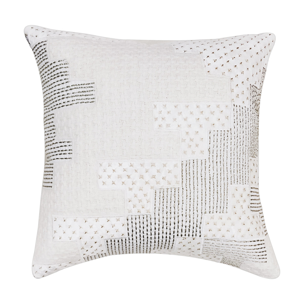 WHITE MODERN COLL. VELVET SQUARE CUSHION COVER