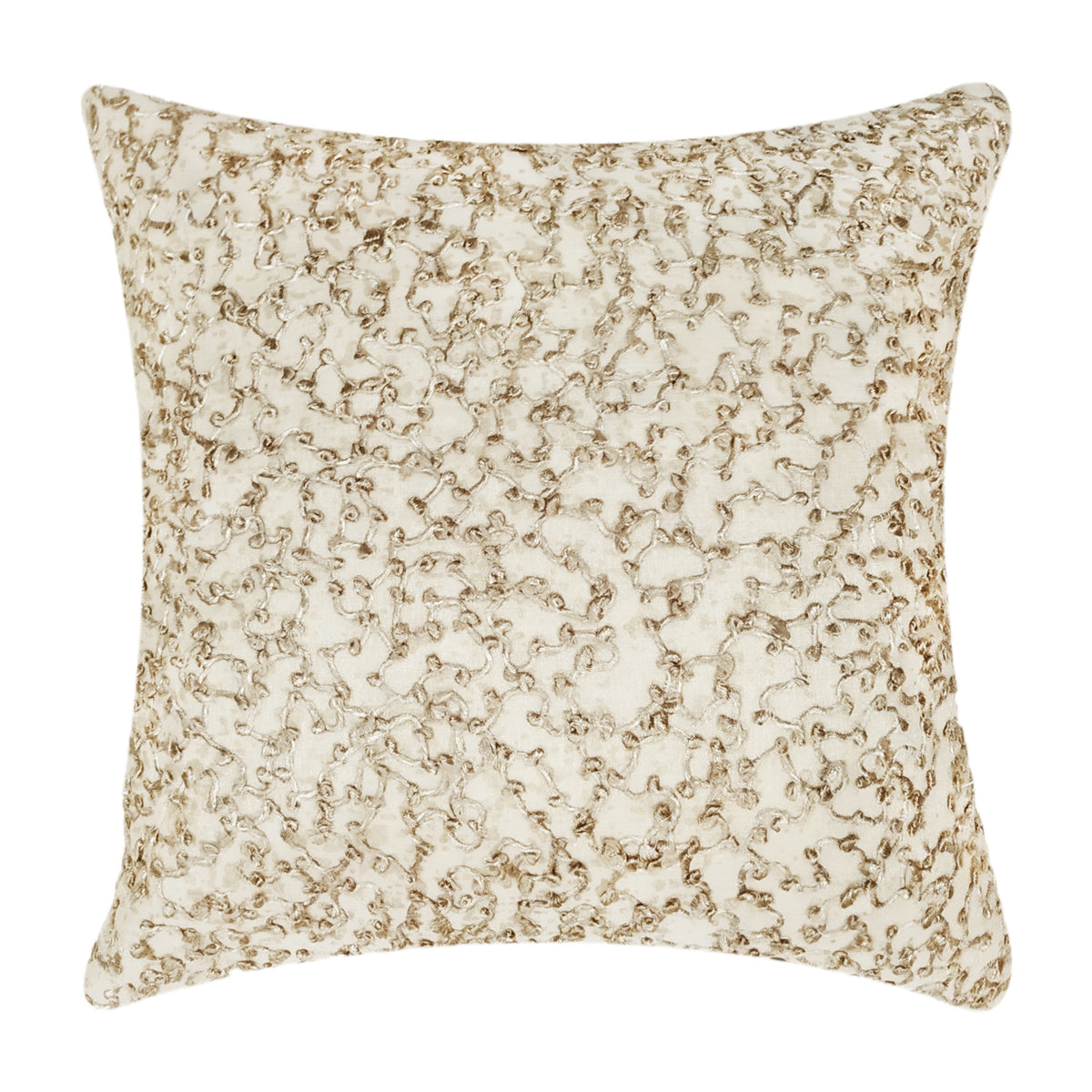 WHITE GOLD WAVE COLL. TISSUE SILK CUSHION COVER
