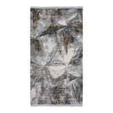 CRYSTAL CREAM DARK GREY MODERN CARPET