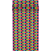 CAWO MULTICOLOUR CHECK LARGE BATH TOWEL
