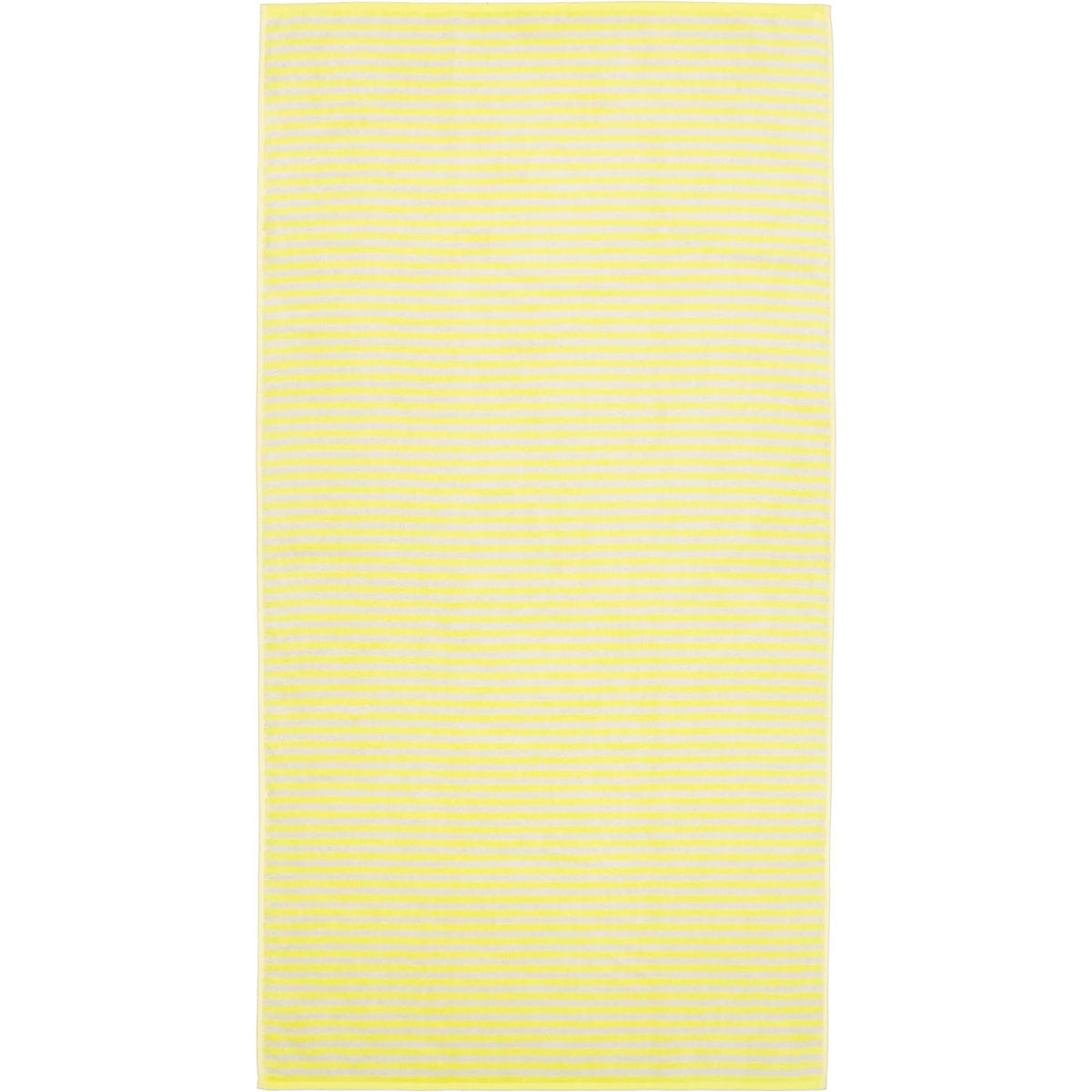 CAWO YELLOW STRIPED LARGE BATH TOWEL