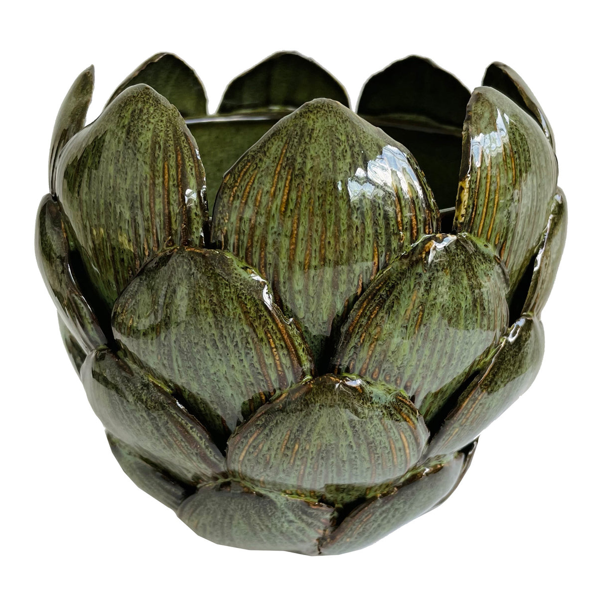 CERAMIC ARTICHOKE VASE GREEN