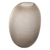 GLASS BEAN VASE LINED BROWN HOME ACCESSORIES