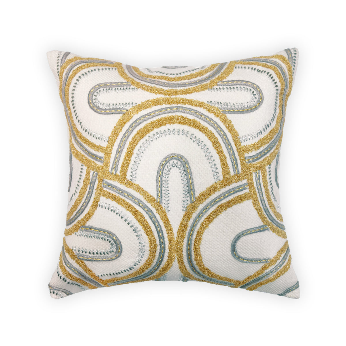 ART DECO 2 YELLOW CUSHION COVER