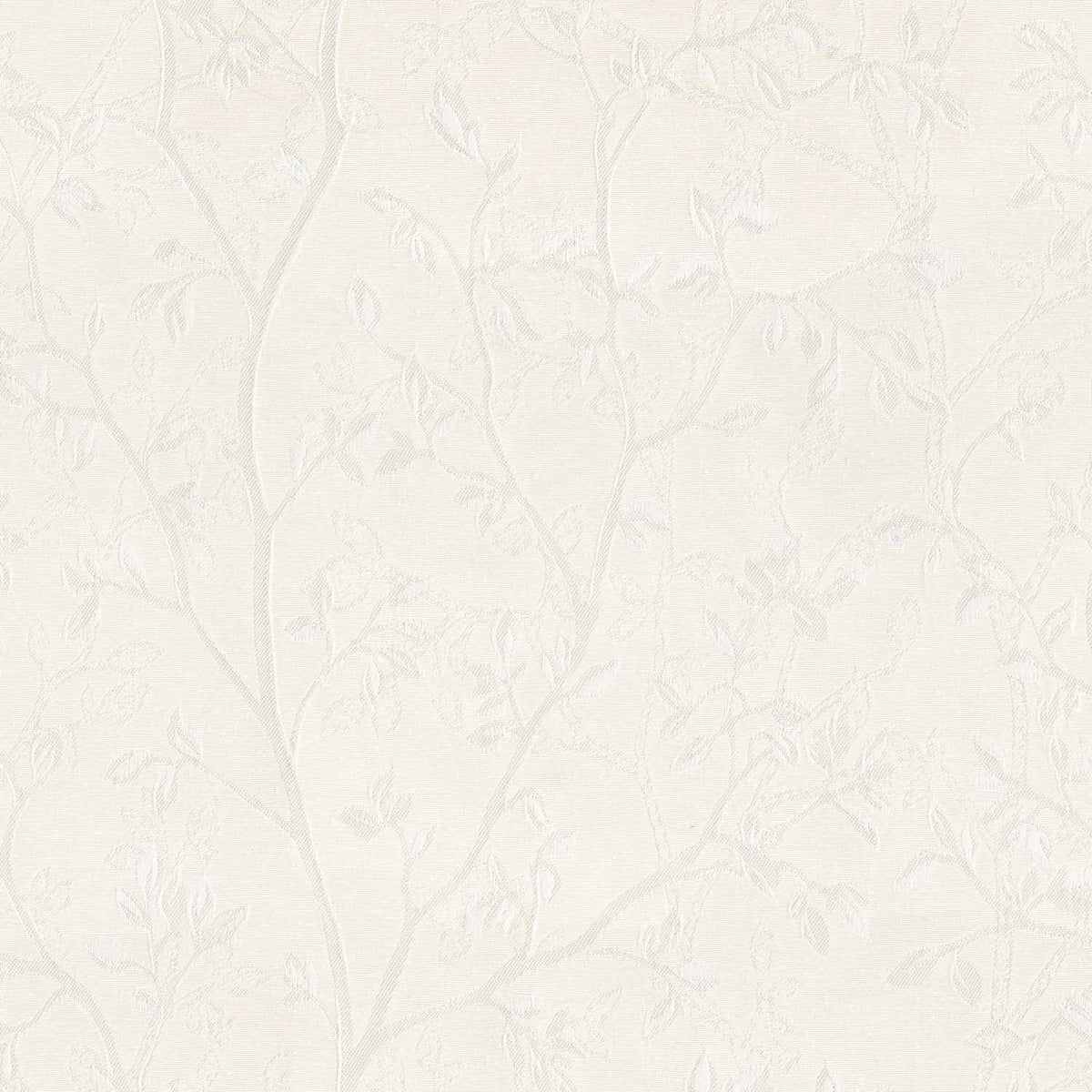 BSL WHITE LEAF CURTAIN FABRIC