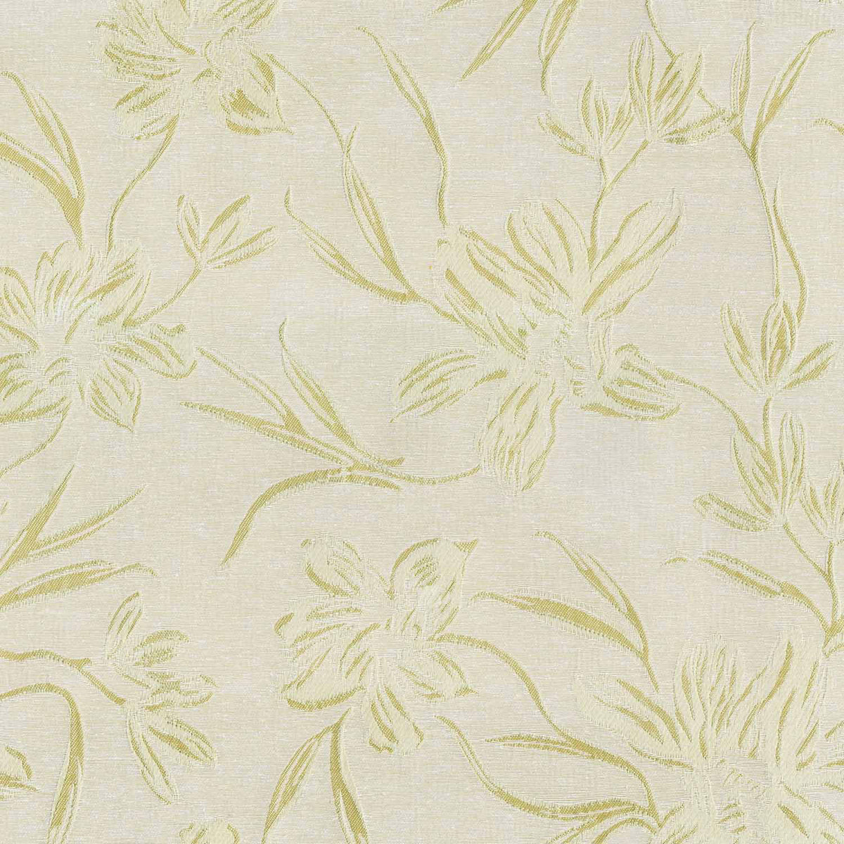 BSL LIGHT YELLOW FLORAL CURTAIN FABRIC