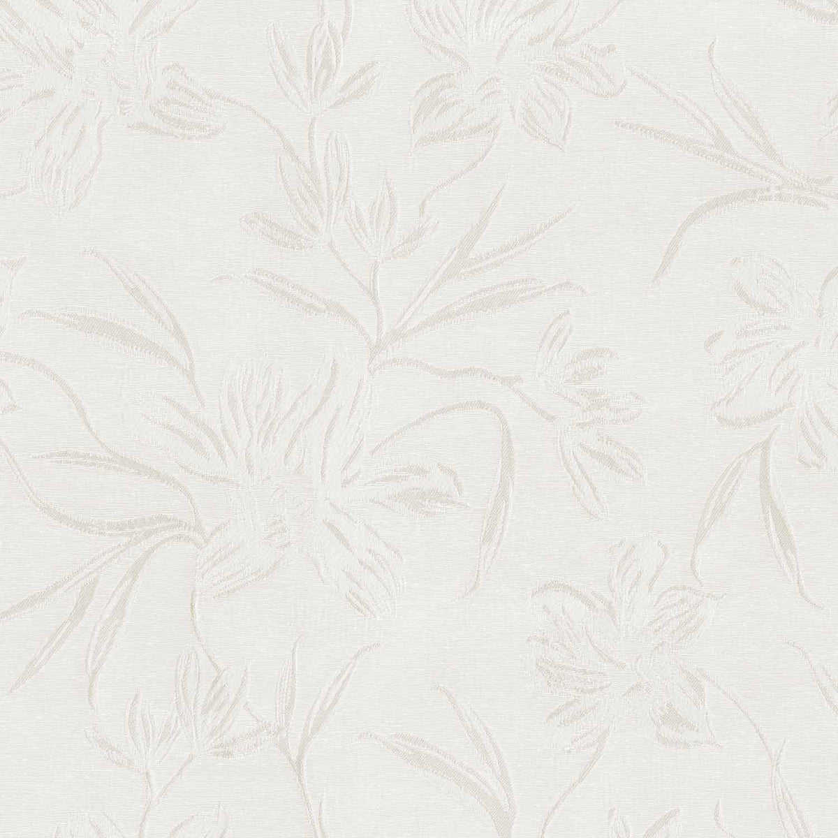 BSL WHITE FLORAL CURTAIN FABRIC